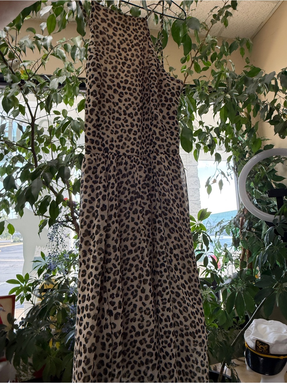 Abercrombie & Fitch Leopard Print Maxi Dress - Tan & Black coquette girl CHIC
